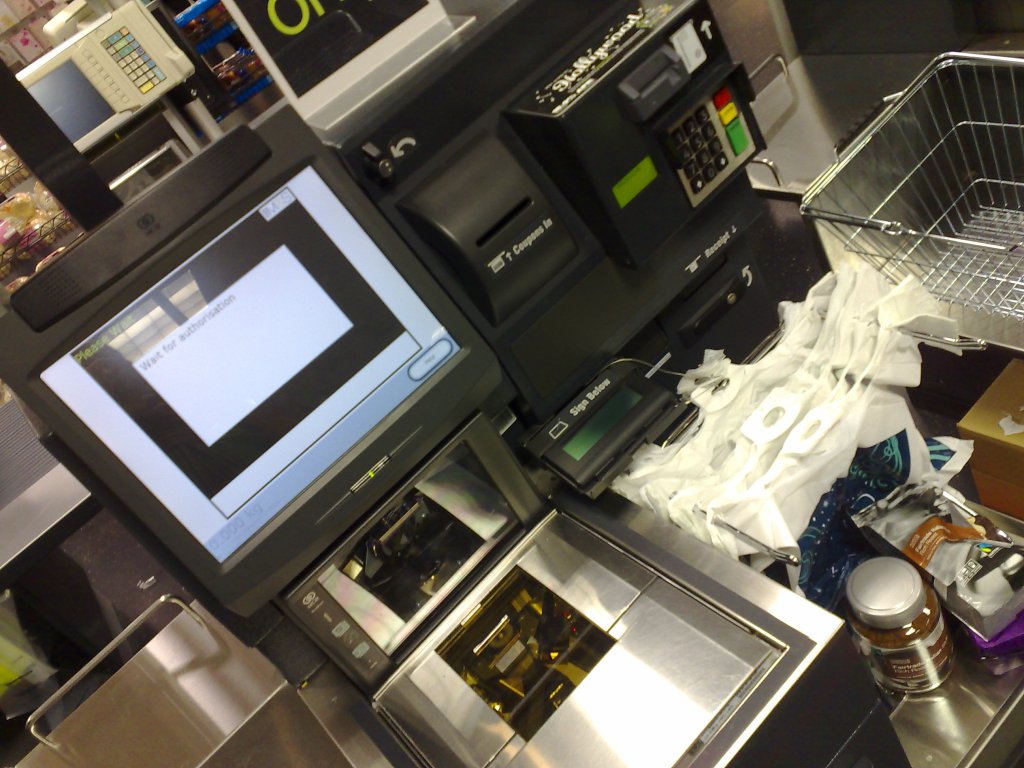 Automated supermarket checkout