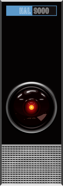 The front of the HAL 9000 computer as featured in the film 2001 - A space odyssey
